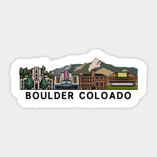 Boulder Colorado Skyline Sticker